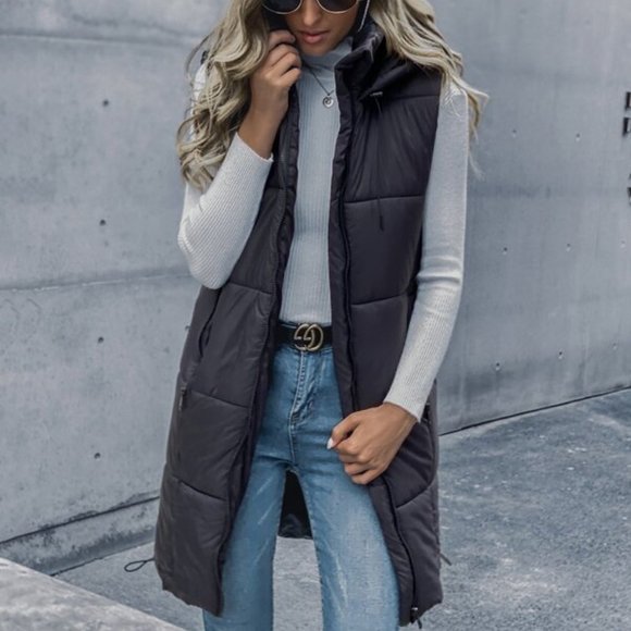 CHIC DOLLS Black Puffer Vest - Picture 2 of 10